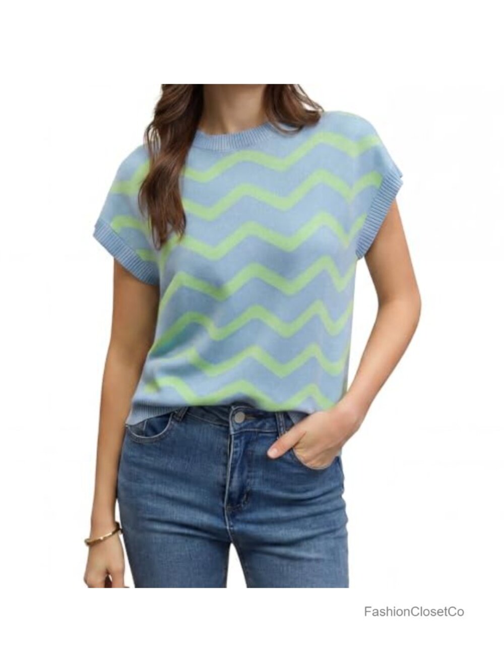 Womens Short Sleeve Knit Sweater Business Casual Pullover Top